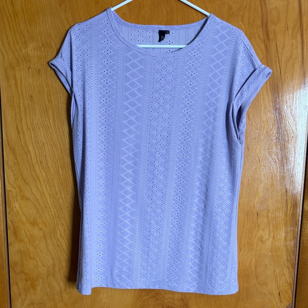Lavender Eyelet Women Top